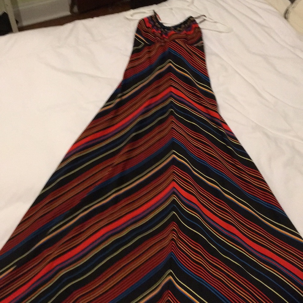 Vintage chevron maxi dress 4-6